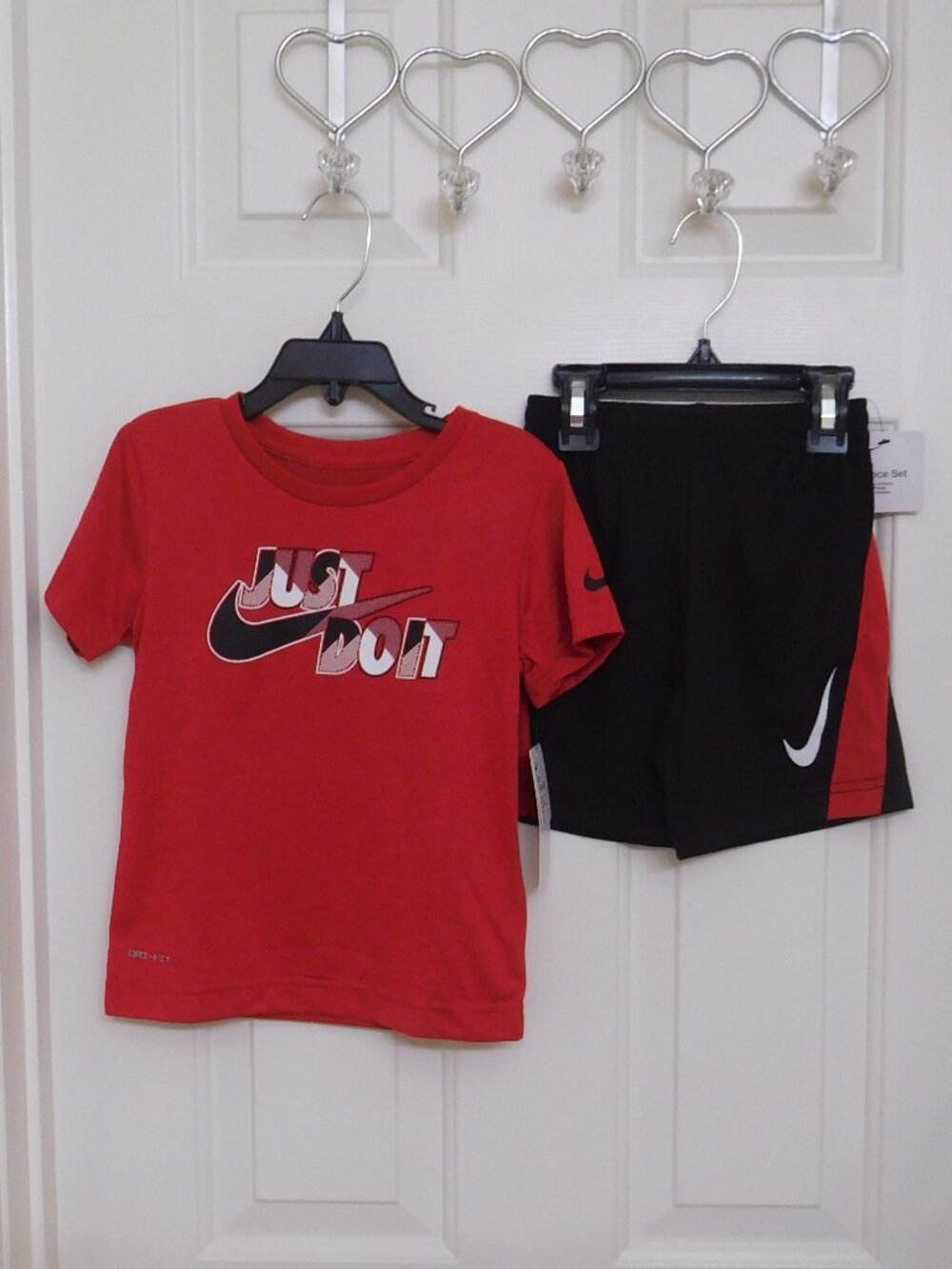 NWT 4 Nike 2pc Outfits Shirt & Shorts Set Blue Orange Red Bundle sz 4t - Picture 2 of 5